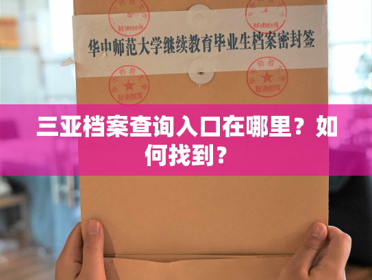三亚档案查询入口在哪里？如何找到？