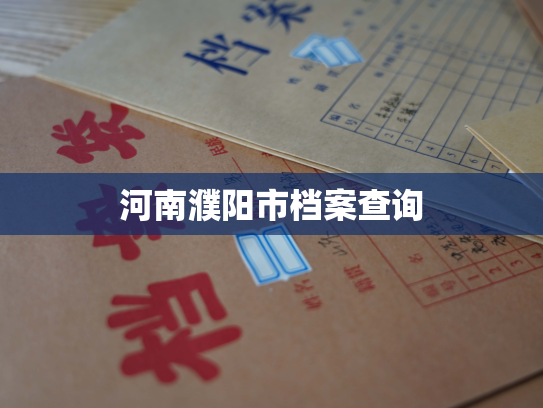 河南濮阳市档案查询