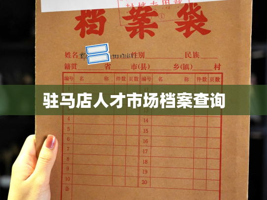 驻马店人才市场档案查询