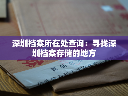 深圳档案所在处查询：寻找深圳档案存储的地方