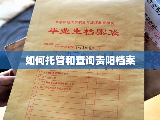 如何托管和查询贵阳档案
