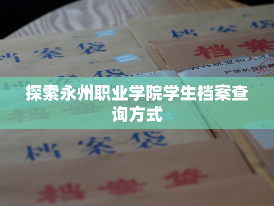 探索永州职业学院学生档案查询方式