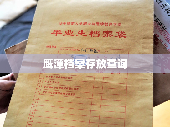 鹰潭档案存放查询