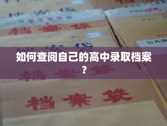 如何查阅自己的高中录取档案？