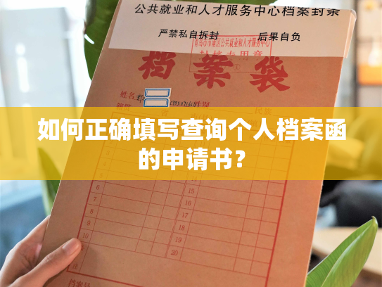 如何正确填写查询个人档案函的申请书？