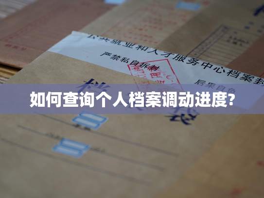 如何查询个人档案调动进度?