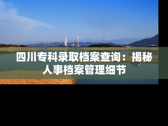 四川专科录取档案查询：揭秘人事档案管理细节