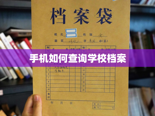 手机如何查询学校档案