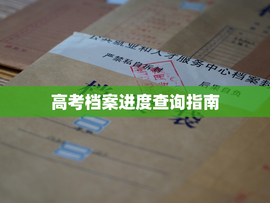 高考档案进度查询指南