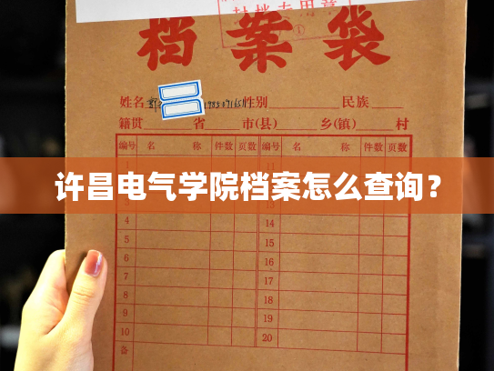 许昌电气学院档案怎么查询？