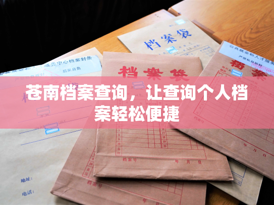 苍南档案查询，让查询个人档案轻松便捷