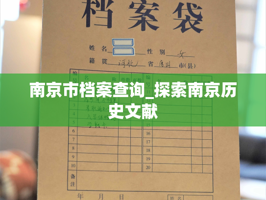南京市档案查询_探索南京历史文献