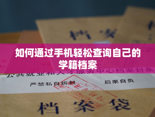 如何通过手机轻松查询自己的学籍档案