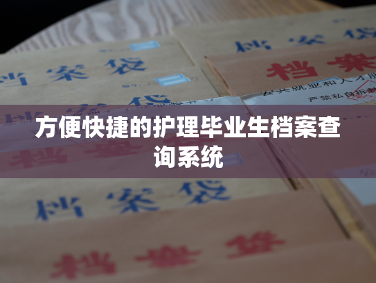 方便快捷的护理毕业生档案查询系统