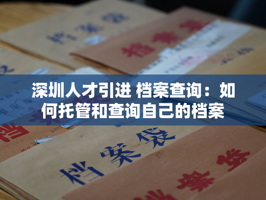 深圳人才引进 档案查询：如何托管和查询自己的档案