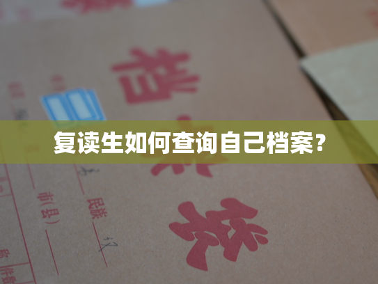 复读生如何查询自己档案？