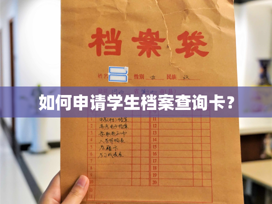 如何申请学生档案查询卡？