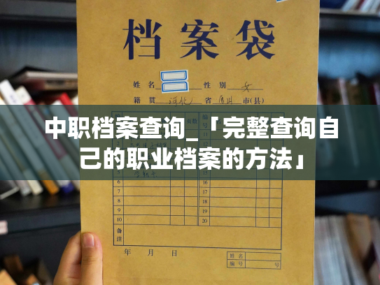 中职档案查询_「完整查询自己的职业档案的方法」