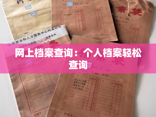 网上档案查询：个人档案轻松查询