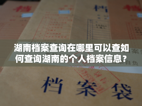 湖南档案查询在哪里可以查如何查询湖南的个人档案信息？
