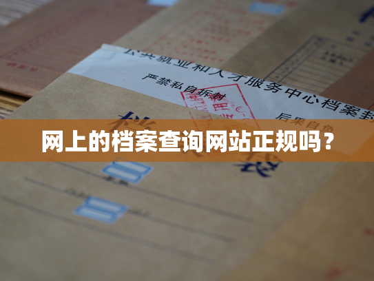 网上的档案查询网站正规吗？
