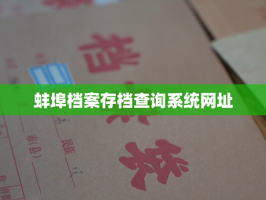 蚌埠档案存档查询系统网址
