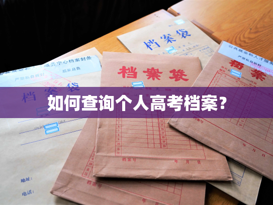 如何查询个人高考档案？