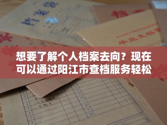 想要了解个人档案去向？现在可以通过阳江市查档服务轻松查询