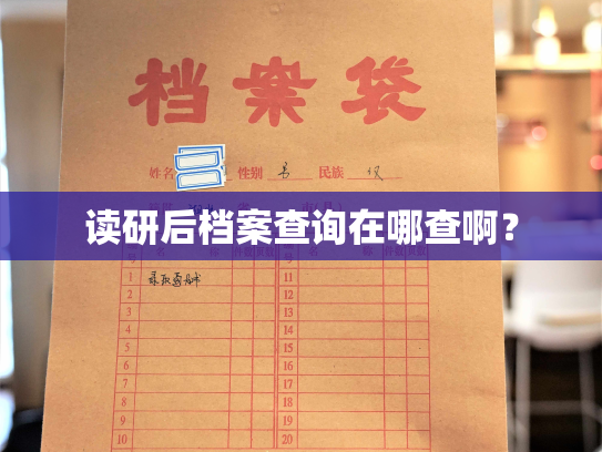 读研后档案查询在哪查啊？