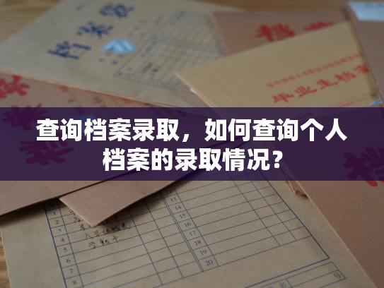 查询档案录取，如何查询个人档案的录取情况？