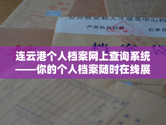 连云港个人档案网上查询系统——你的个人档案随时在线展示