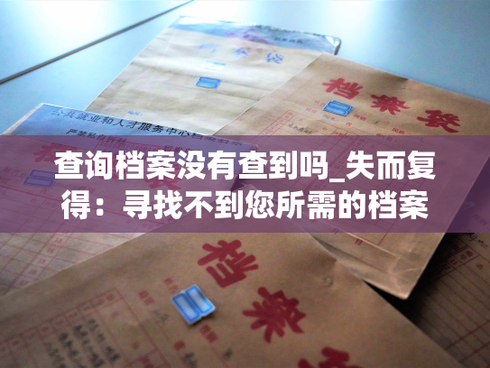 查询档案没有查到吗_失而复得：寻找不到您所需的档案