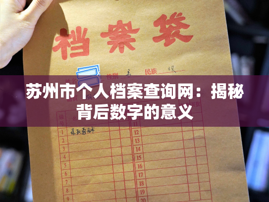 苏州市个人档案查询网：揭秘背后数字的意义