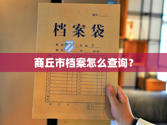 商丘市档案怎么查询？