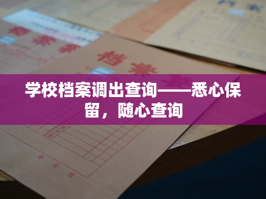 学校档案调出查询——悉心保留，随心查询