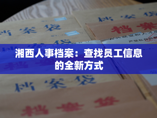 湘西人事档案：查找员工信息的全新方式