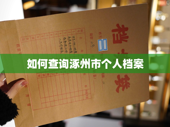 如何查询涿州市个人档案