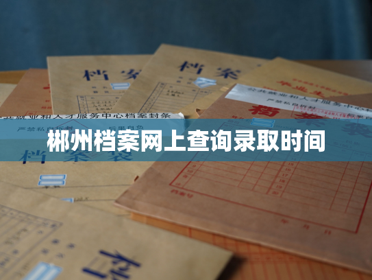 郴州档案网上查询录取时间