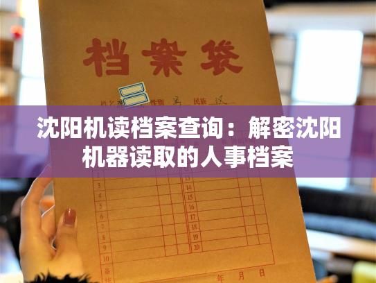 沈阳机读档案查询：解密沈阳机器读取的人事档案