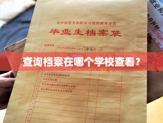 查询档案在哪个学校查看？
