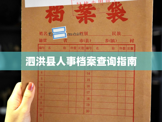 泗洪县人事档案查询指南