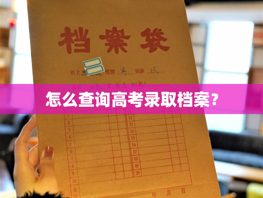 怎么查询高考录取档案？