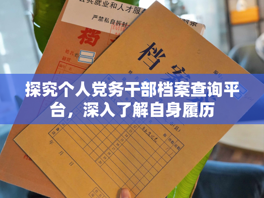 探究个人党务干部档案查询平台，深入了解自身履历