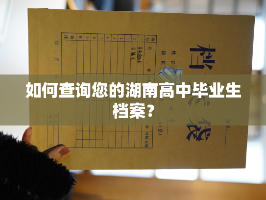 如何查询您的湖南高中毕业生档案？