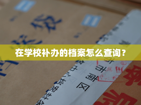 在学校补办的档案怎么查询？