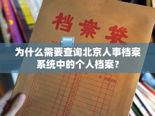 为什么需要查询北京人事档案系统中的个人档案？