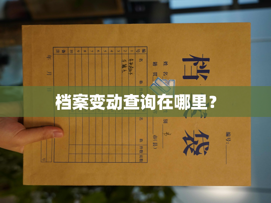 档案变动查询在哪里？