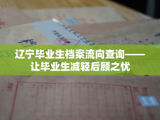 辽宁毕业生档案流向查询——让毕业生减轻后顾之忧