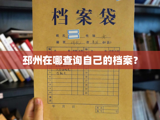 邳州在哪查询自己的档案？