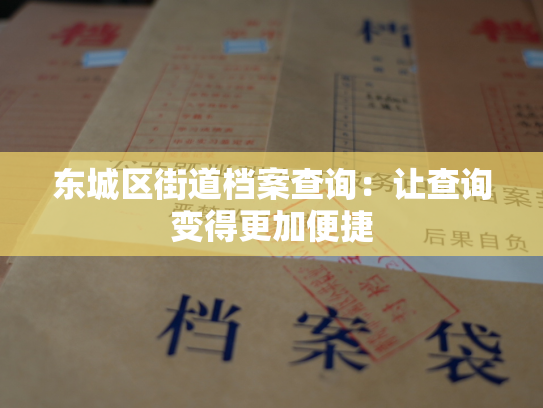 东城区街道档案查询：让查询变得更加便捷